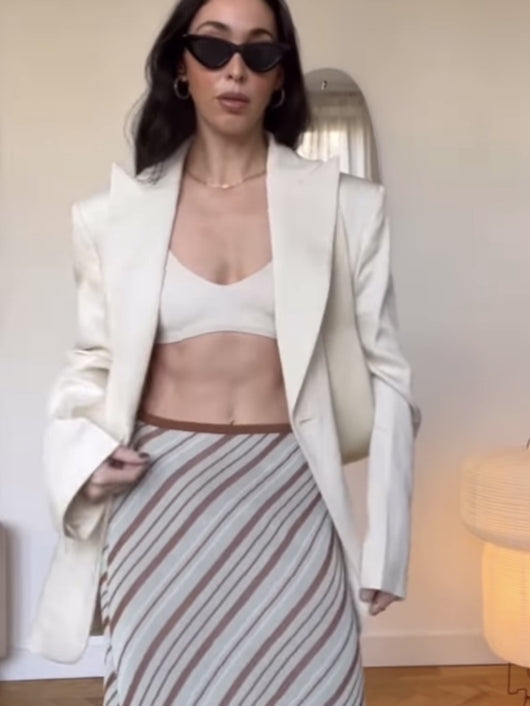 Conjunto Falda y Cardigan Tejido Francés para Mujer - Image 9