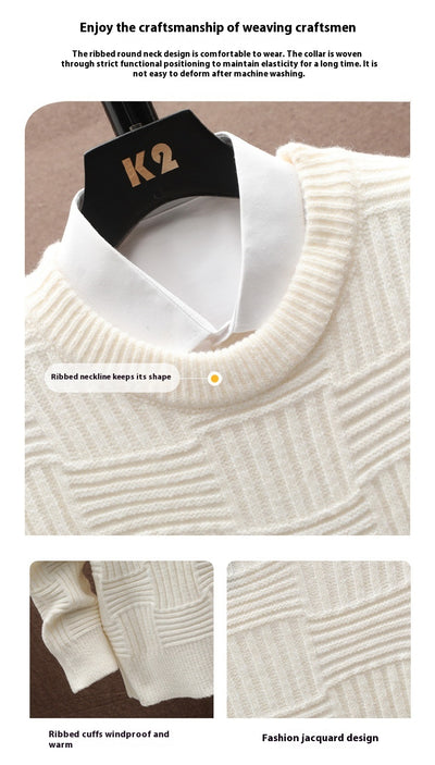 Suéter Básico Manga Larga Cuello Redondo para Hombre - Image 9