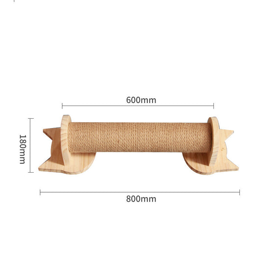 Árbol Rascador Mural para Gatos - Plataforma de Madera Sólida con Escalera - Image 32