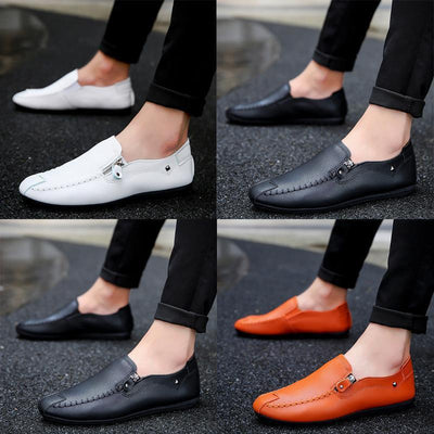 Zapatos Casuales de Cuero para Hombre - Cómodos y Versátiles para Otoño e Invierno