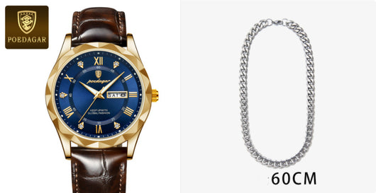 Reloj de Pulsera de Cuarzo Luxury para Hombre con Correa de Cuero - Image 36