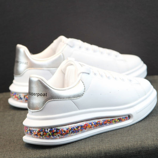 Zapatillas Deportivas Air Cushion Blancas para Parejas - Comodidad Casual Otoño - Image 4