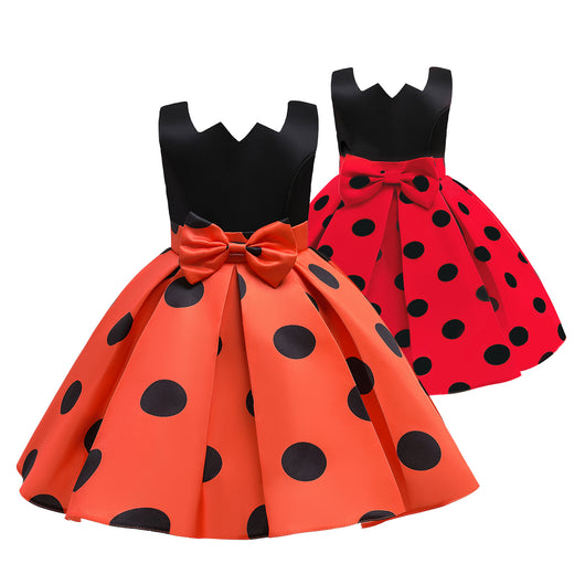 Falda Princesa Lunares con Moño para Niñas - Image 4