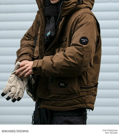 Chaqueta Acolchada de Trabajo Impermeable con Capucha y Múltiples Bolsillos - Image 29