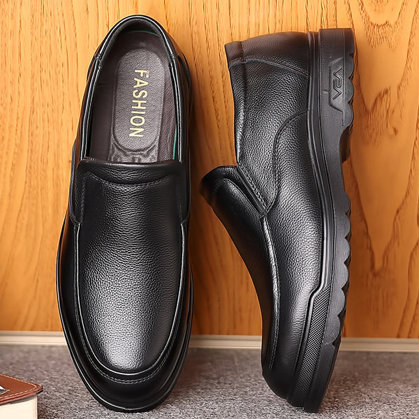 Zapatos Casuales de Cuero Genuino para Hombre - Comodidad Británica con Suela Suave