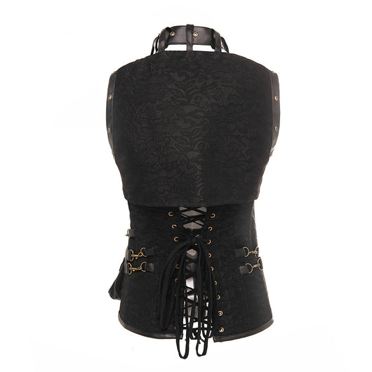 Corset Gótico Retro de PU Ajustado Sexy para Mujer - Image 11