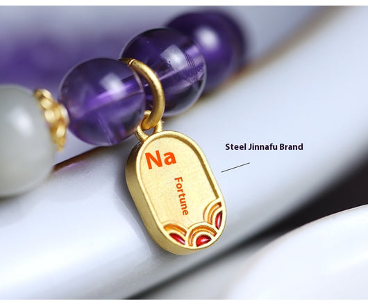 Pulsera de Amatista con Cuentas Naturales para Mujer - Image 6
