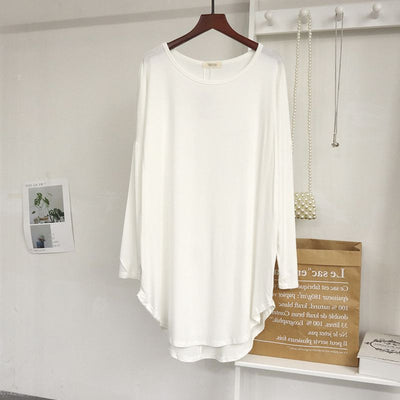 Blusa Suelta Irregular de Capas Delgada - Top Midi Versátil - Image 6