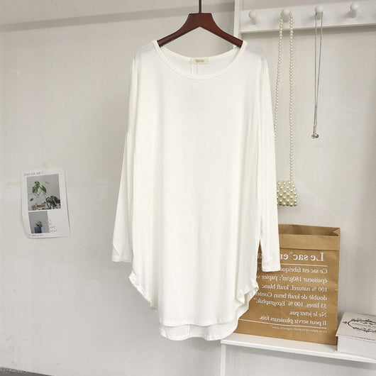 Blusa Suelta Irregular de Capas Delgada - Top Midi Versátil - Image 6