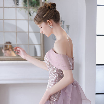 Vestido de Noche Elegante Asimétrico de Un Hombro - Image 10