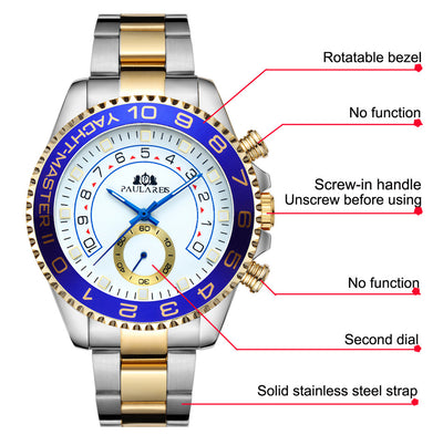 Reloj Automático de Acero Dorado con Esfera Luminosa para Hombre - Image 30