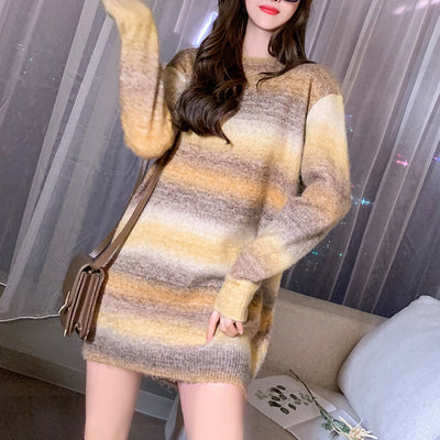 Vestido Tejido Holgado Otoño-Invierno Estilo Relajado Comodidad Total - Image 9