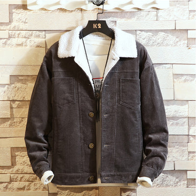 Chaqueta Acolchada de Pana y Algodón Premium