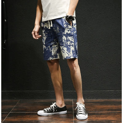 Shorts de Verano para Hombre en Algodón y Lino