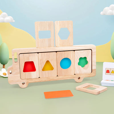 Puzzle 3D de Geometría para Bebés - Aprendizaje de Colores y Formas