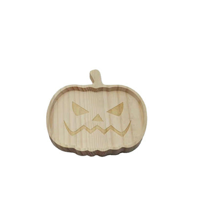 Bandeja de Madera Halloween Calabaza y Fantasma para Decoración del Hogar - Image 5