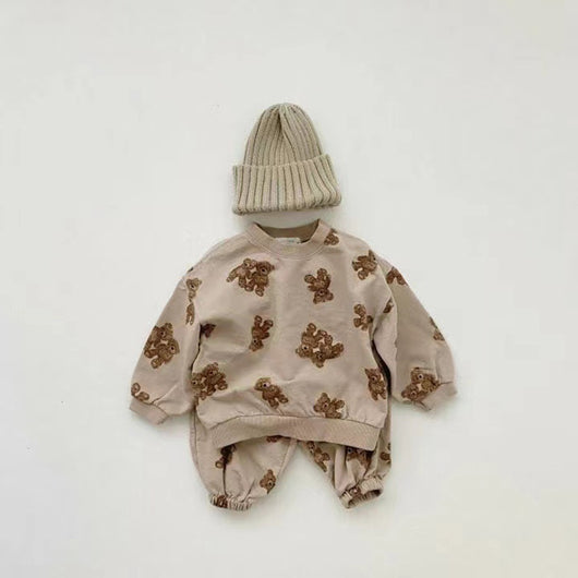 Conjunto de Dos Piezas para Bebé y Niño Pequeño con Estampado Osito Adorable - Image 2