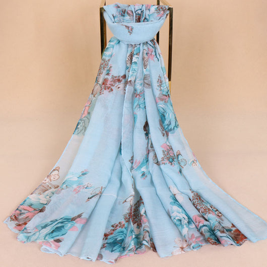 Pañuelo Gasa Balinés con Estampado Floral - Diseño Exclusivo - Image 8