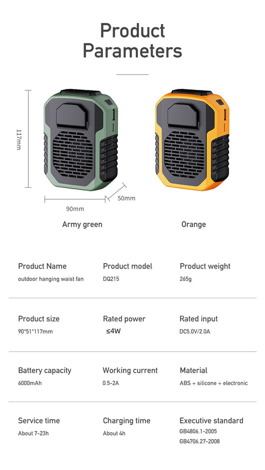 Ventilador Portátil de Cuello con Batería de Gran Capacidad USB - Deportes y Actividades Outdoor - Image 14