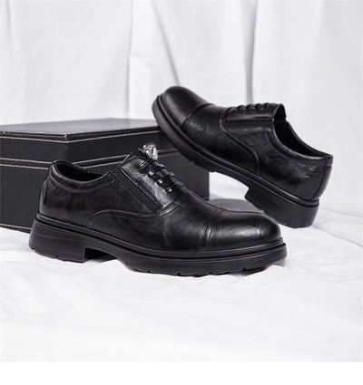 Zapatos Casuales de Cuero Genuino para Hombre con Suela Blanda Elevada - Image 18