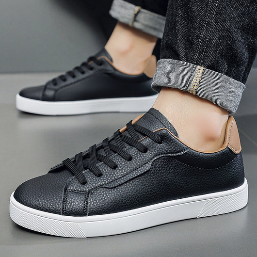 Tenis Blancos Casuales para Hombre Corte Bajo Primavera - Image 3