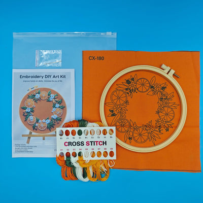 Kit de Bordado Europeo con Motivos de Frutas Tropicales - Image 16