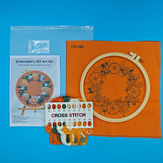 Kit de Bordado Europeo con Motivos de Frutas Tropicales - Image 16