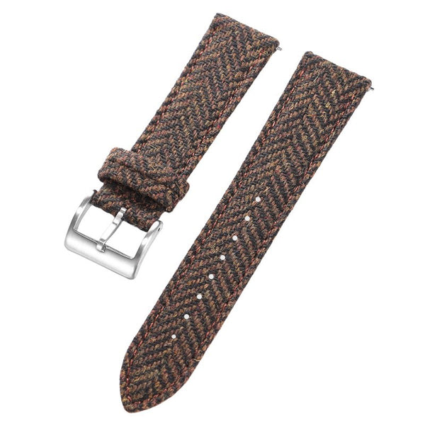 Correa de Reloj Cuero Tweed Estilo Vintage con Liberación Rápida - Image 6