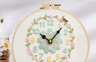 Kit DIY Reloj Decorativo con Bordado - Manualidad Creativa Hecha a Mano - Image 14