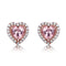 Aretes de Plata 925 Corazón con Gemas - Diamantes para Mujer
