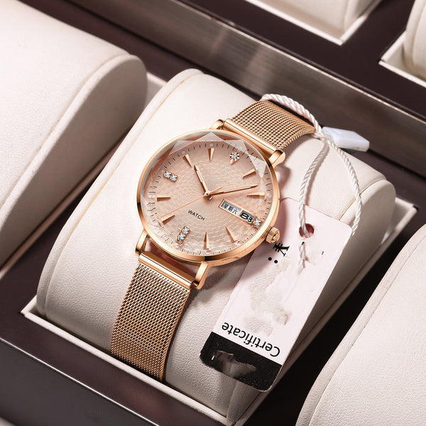 Reloj de Cuarzo Luminoso Resistente al Agua para Mujer