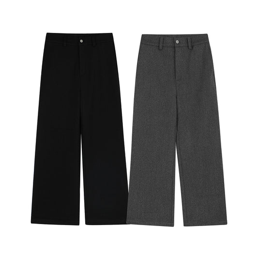 Pantalones Casuales Retro de Corte Acampanado - Diseño Minimalista Unisex
