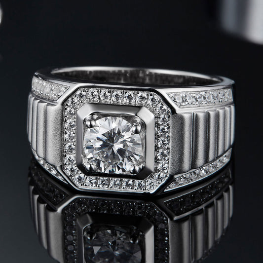 Anillo de Moissanita de 1 Quilate en Plata 925