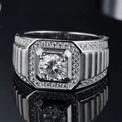 Anillo de Moissanita de 1 Quilate en Plata 925