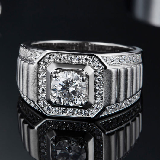 Anillo de Moissanita de 1 Quilate en Plata 925