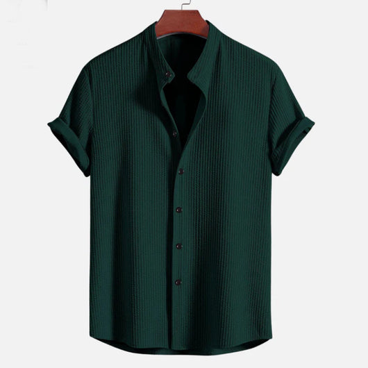 Camisa Suelta de Manga Corta para Hombre - Comodidad Veraniega - Image 3