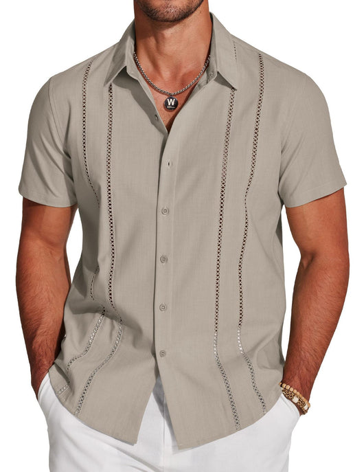 Camisa Hawaiana Versátil de Manga Corta para Hombre - Image 7