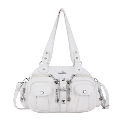 Bolsa Mensajera Casual Coreana de Color Liso - Image 28