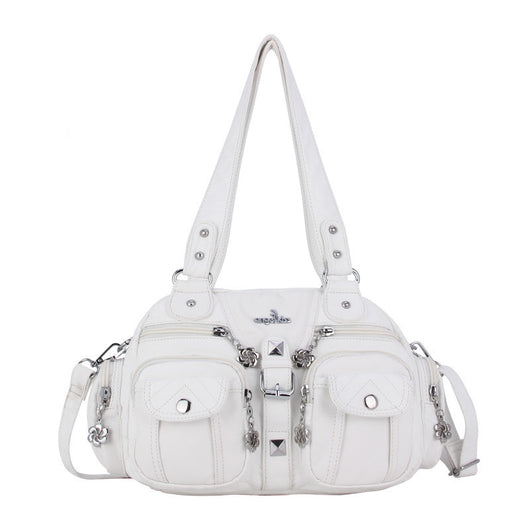 Bolsa Mensajera Casual Coreana de Color Liso - Image 28