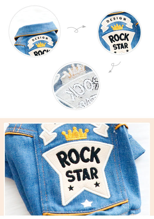 Abrigo de Mezclilla Bordado para Perro Pequeño - Ropa Teddy Elegante - Image 13