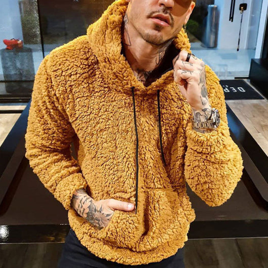 Sudadera de Terciopelo con Estampado de Letras y Cordones para Hombre - Image 5