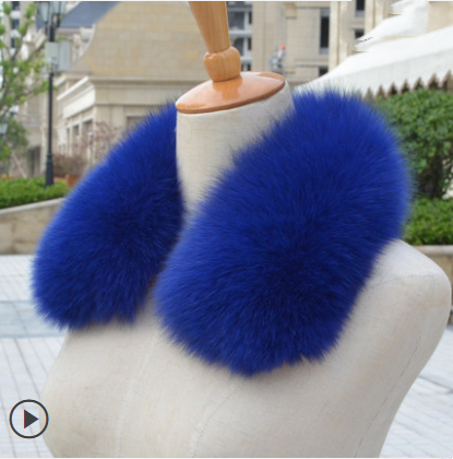 Cuello de Piel de Zorro con Mapache Real Auténtico - Image 2