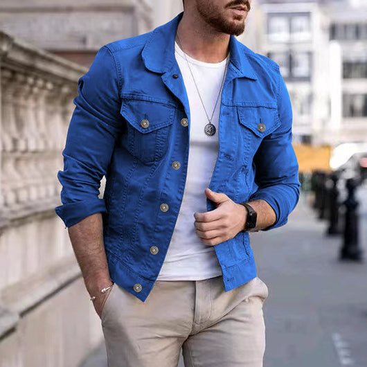 Chaqueta de Mezclilla Slim Fit con Solapa para Hombre - Image 2