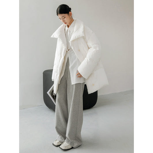 Chaqueta Casual de Plumón de Pato Blanco - Image 5