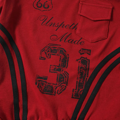 Playera Retro Americana con Malla Asimétrica y Manga Corta - Image 18