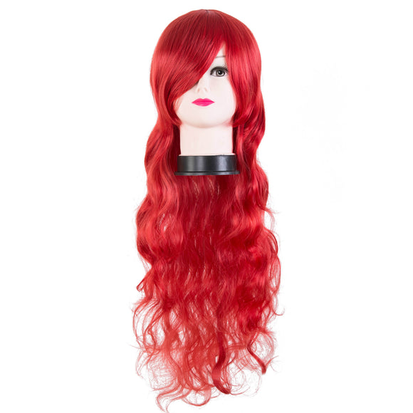 Peluca Cosplay Rizada 80CM - Cabello Largo Voluminoso
