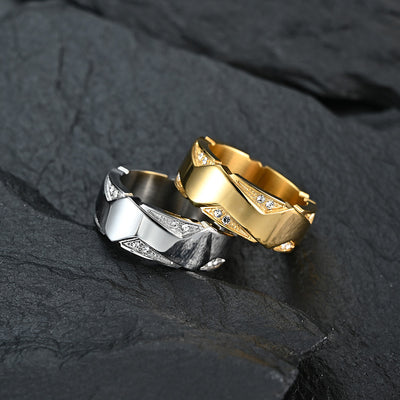 Anillos de Pareja para Compromiso y Matrimonio - Diseño Hipster Moderno