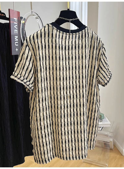 Playera Holgada de Rayas para Hombre - Comodidad Casual - Image 13