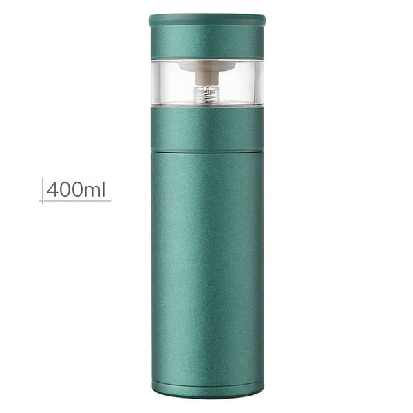 Taza Térmica con Separador de Té Automático - Acero Inoxidable