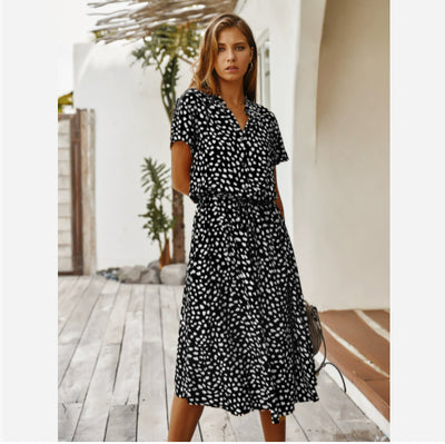 Vestido Corto de Verano para Mujer con Lunares y Manga Corta - Image 10